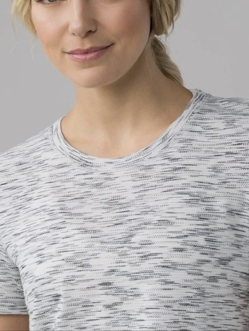Lululemon Long Distance Short Sleeve Tiger Space Dye Black White Tee Top! 8